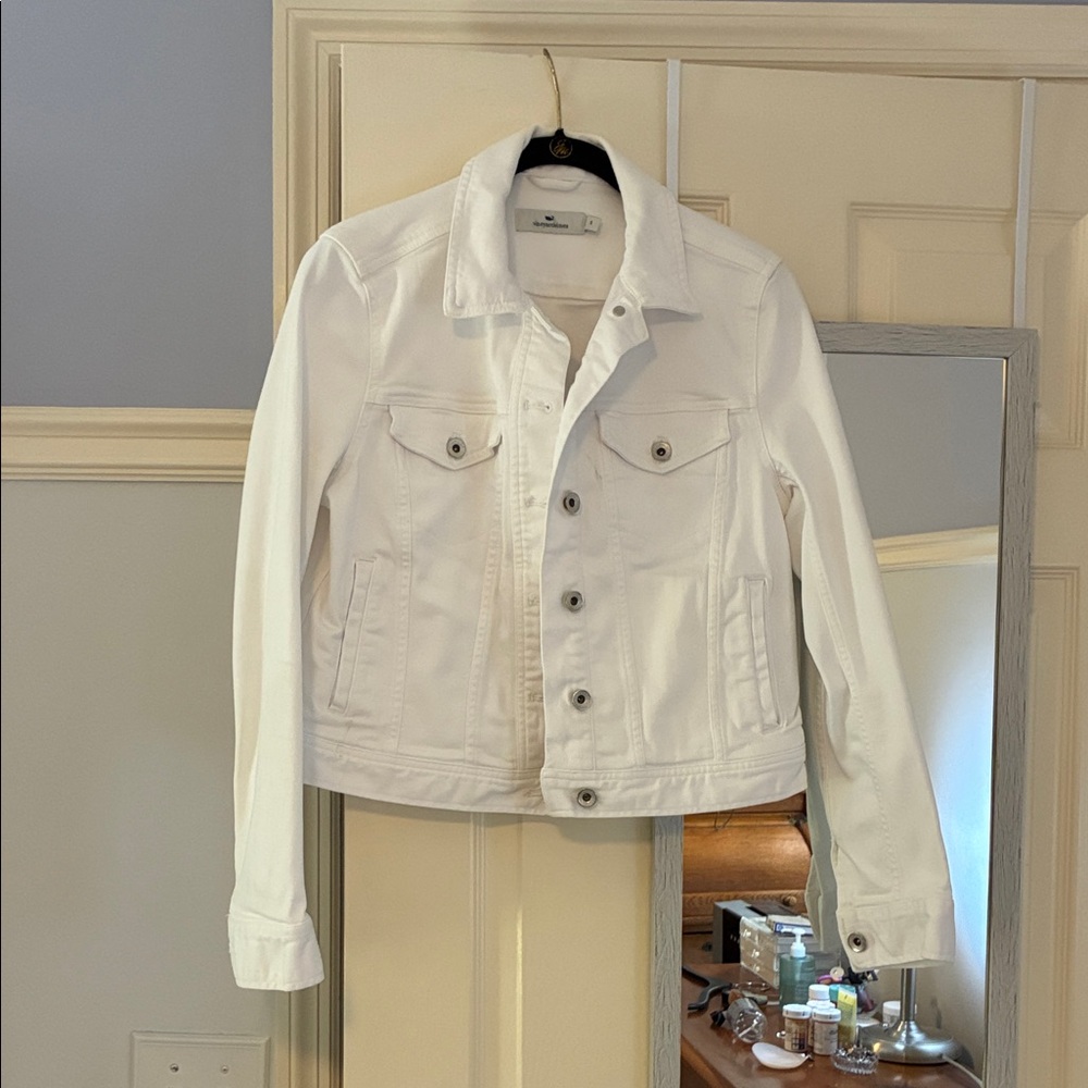 Vineyard Vines White Denim Jean Jacket